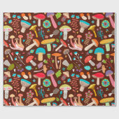 paddenstoelen cadeaupapier (Vlak)