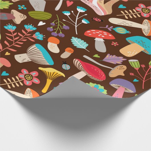 paddenstoelen cadeaupapier (Hoek)