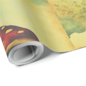  paddenstoelen cadeaupapier (Rol Hoek)