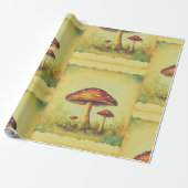  paddenstoelen cadeaupapier (Uitgerold)