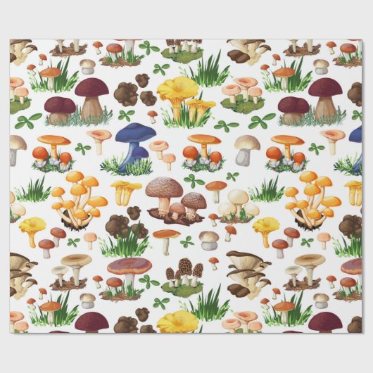 paddenstoelen cadeaupapier (Vlak)