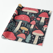 paddenstoelen cadeaupapier (Uitgerold)