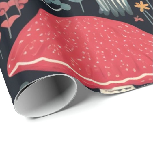 paddenstoelen cadeaupapier (Rol Hoek)