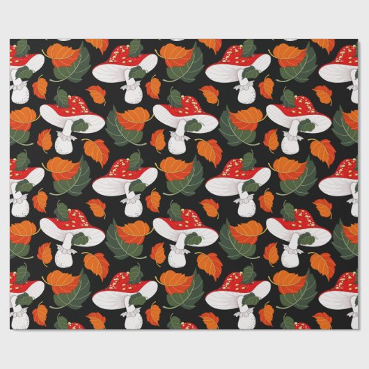 paddenstoelen cadeaupapier (Vlak)