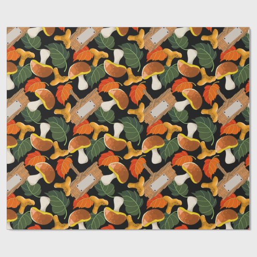 paddenstoelen cadeaupapier (Vlak)