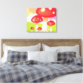 paddenstoelen canvas afdruk (Insitu (Slaapkamer))