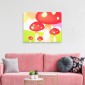 paddenstoelen canvas afdruk (Insitu (Woonkamer))
