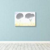 paddenstoelen canvas afdruk (Insitu (Houten vloer))