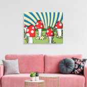 Paddenstoelen Canvas Afdruk (Insitu (Woonkamer))