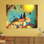 paddenstoelen canvas afdruk (Insitu (Woonkamer))