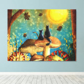 paddenstoelen canvas afdruk (Insitu (Houten vloer))