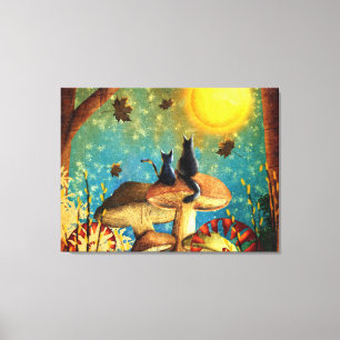 paddenstoelen canvas afdruk