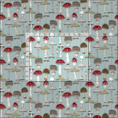 Paddenstoelen Celadon Blue Stof (Delen)