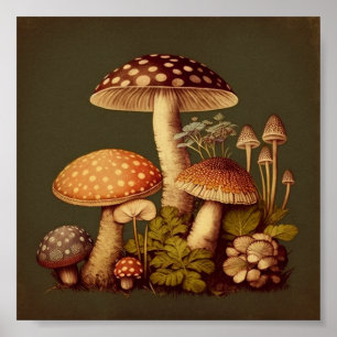  paddenstoelen Collectie 1 Poster