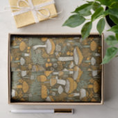 Paddenstoelen Cottagecore Retro Bruin Tissuepapier (Geschenk)