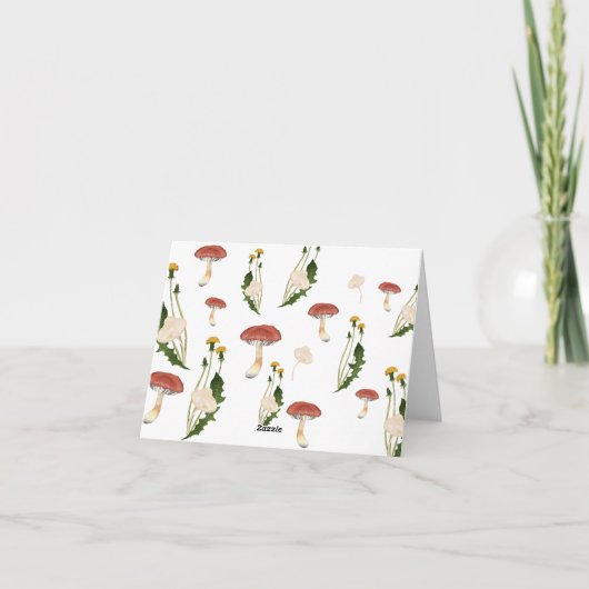 Paddenstoelen - Dank u kaart (Achterkant)