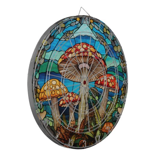 Paddenstoelen Dartboard Dartbord (Voorkant Links)