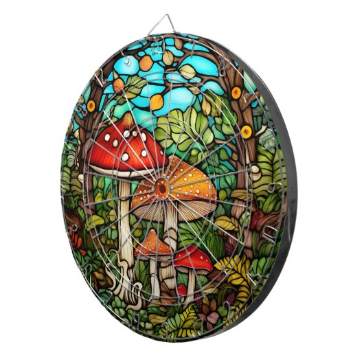 Paddenstoelen Dartboard Dartbord (Voorkant Rechts)