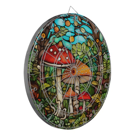 Paddenstoelen Dartboard Dartbord (Voorkant Links)