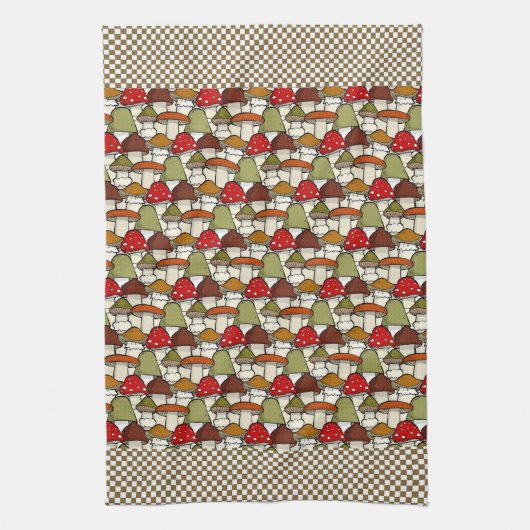 paddenstoelen Design Kitchen Towel Theedoek (Verticaal)