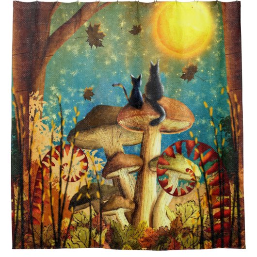 paddenstoelen douchegordijn (Voorkant)