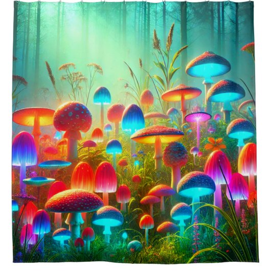 paddenstoelen douchegordijn (Voorkant)