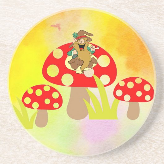 Paddenstoelen Drink Onderzetter (Voorkant)