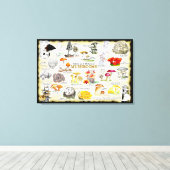 Paddenstoelen (eetbaar en medicinaal) Groot Canvas (Insitu (Houten vloer))