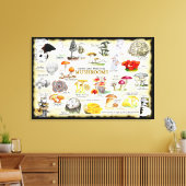 Paddenstoelen (eetbaar en medicinaal) Groot Canvas Afdruk (Insitu (Woonkamer))
