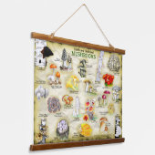 Paddenstoelen (eetbaar en medicinaal) hangend wandkleed (Gebogen)