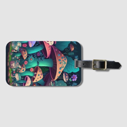 Paddenstoelen elfen  in het veld bagagelabel (Voorkant (horizontaal))