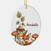 Paddenstoelen en Baby Fox Ornament (Rechts)