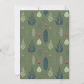 Paddenstoelen en -bladeren | Neutraal groen Baby s Kaart (Achterkant)