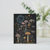 Paddenstoelen en bloemen briefkaart (Staand voorkant)