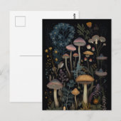 Paddenstoelen en bloemen briefkaart (Voorkant / Achterkant)