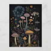 Paddenstoelen en bloemen briefkaart (Voorkant)