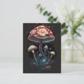 Paddenstoelen en bloemen briefkaart (Staand voorkant)