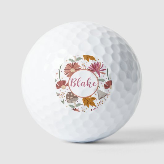 Paddenstoelen en bloemen dames golfballen (Voorkant)