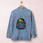  paddenstoelen en bloemen denim jacket (Hangar)