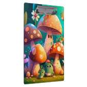 Paddenstoelen en bloemen, groen klembord (Rechts)