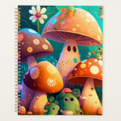 Paddenstoelen en bloemen, groen planner (Voorkant)