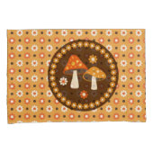 Paddenstoelen en bloemen, met zoete retro kussensloop (Voorkant-Rechts)