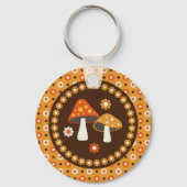 Paddenstoelen en bloemen, met zoete retro sleutelhanger (Voorkant)