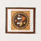 Paddenstoelen en bloemen, zoet, Poster Wandkleed (Voorkant (horizontaal))