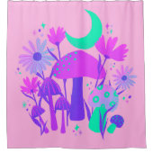 Paddenstoelen en bloemkool - lavender roos en paar douchegordijn (Voorkant)