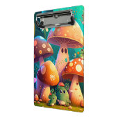 Paddenstoelen en bloesems groen klembord (Angled2)