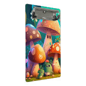 Paddenstoelen en bloesems groen klembord (Schuin)