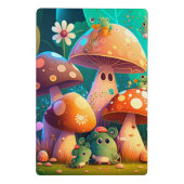 Paddenstoelen en bloesems groen klembord (Achterkant)
