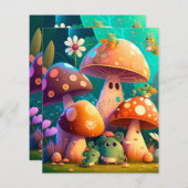 Paddenstoelen en bloesems groenboek Blad (Voorkant / Achterkant)