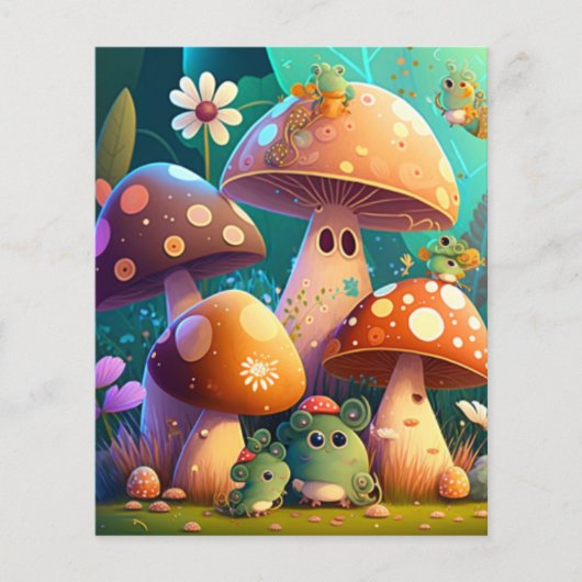 Paddenstoelen en bloesems groenboek Blad (Voorkant)